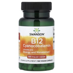 Swanson Vitamina B12 500 mcg 100 Cápsulas Veganas