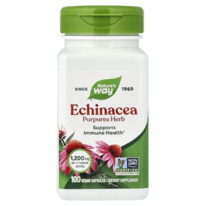 Natures Way Echinacea Erva Purpurea 100 Cápsulas Veganas (04 mg por Cápsula)