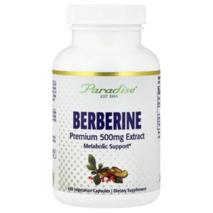 Paradise Herbs Berberina 500 mg 180 Cápsulas Vegetarianas