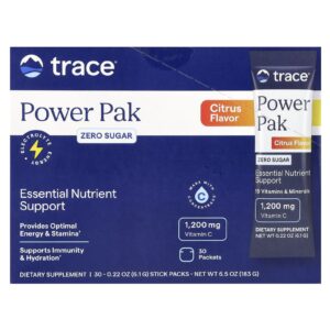 Trace Power Pak Zero Açúcar Cítricos 30 Embalagens 61 g (022 oz) Cada