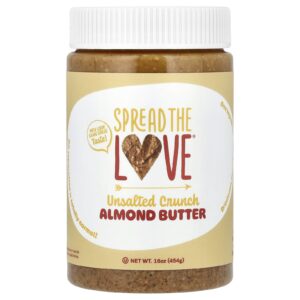 Spread The Love Manteiga de Amêndoa Crocante sem Sal 454 g (16 oz)