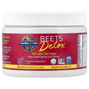Garden of Life Detox de Beterraba com Vinagre de Maçã Romã de Cranberry 105 g (37 oz)
