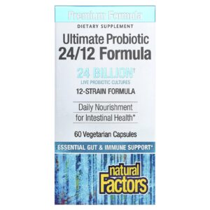 Natural Factors Ultimate Probiotic Fórmula 24/12 60 Cápsulas Vegetarianas