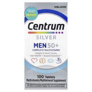 Centrum Silver Men 50+ Multivitamínico Completo 100 Comprimidos