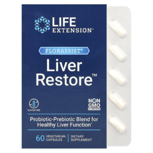 Life Extension FLORASSIST Liver Restore 60 Cápsulas Vegetarianas