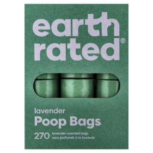 Earth Rated Sacos de lixo para cães lavanda 270 sacos