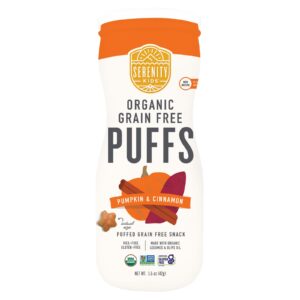 Serenity Kids Puffs Sem Grãos Orgânicos Abóbora e Canela 42 g (15 oz)