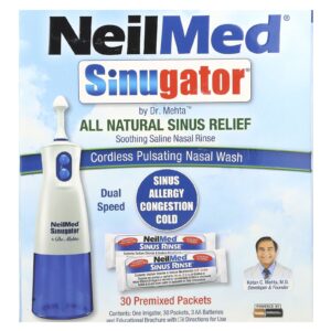 NeilMed Sinugator® Sabonete Nasal Pulsante sem Corda Conjunto de 3 Unidades