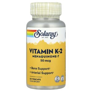 Solaray Vitamina K-2 Menaquinona-7 50 mcg 60 VegCaps