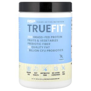 RSP Nutrition TrueFit Shake de Proteína Whey Alimentado no Pasto com Frutas e Vegetais Baunilha 940 g (2 lbs)
