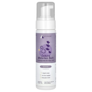 Kin+Kind Banho Sem Água Calmante Espuma de Limpeza Para Cães + Gatos Lavanda 236 ml (8 fl oz)