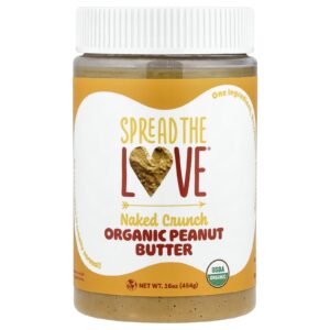 Spread The Love Manteiga de Amendoim Orgânica Crocante Naked 454 g (16 oz)