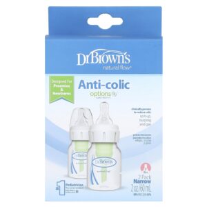 Dr. Browns Natural Flow® Frasco para Bebês Anti-colic Opcional+™ P/0 Meses + 2 Unidades 60 ml (2 oz) Cada