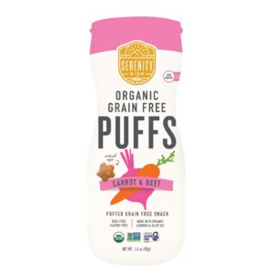 Serenity Kids Puffs Sem Grãos Orgânicos Cenoura e Beterraba 42 g (15 oz)