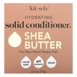 Kitsch Barra Condicionador Sólido Hidratante Manteiga de Karité Âmbar Adoçado e Karité 1 Barra 77 g (27 oz)