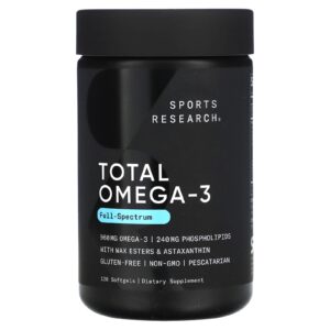 Sports Research Ômega-3 Total 120 Cápsulas Softgel