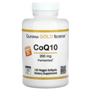 California Gold Nutrition CoQ10 200 mg 120 Cápsulas Softgel Vegetais