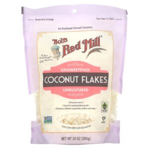 Bobs Red Mill Flocos de Coco Sem Açúcar Sem Enxofre 284 g (10 oz)