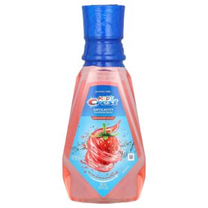 Crest Kids Enxaguante Bucal Anticáries com Fluoreto Sem Álcool Explosão de Morango 500 ml (169 fl oz)