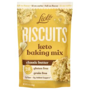 Livlo Biscoitos Mistura para Panificação Cetogênica Manteiga Clássica 94 oz (266 g)