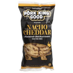 Pork King Good Chicharrones com Sabor Nacho Cheddar 495 g (175 oz)