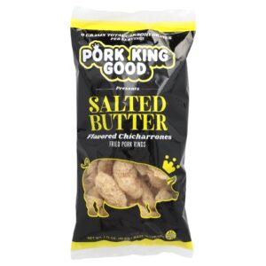 Pork King Good Chicharrones com Sabor Manteiga Salgada 495 g (175 oz)