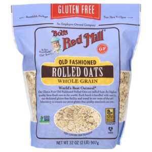 Bobs Red Mill Aveia em Flocos à Moda Antiga Grãos Integrais Sem Glúten 907 g (32 oz)