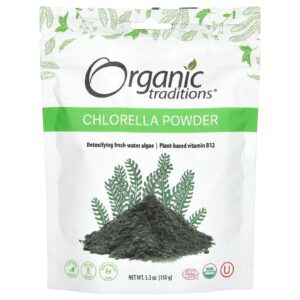 Organic Traditions Clorela em pó 150 g (53 oz)