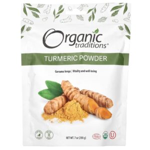 Organic Traditions Cúrcuma em pó 200 g (7 oz)