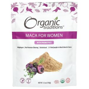 Organic Traditions Maca para Mulheres com Probióticos 150 g (53 oz)
