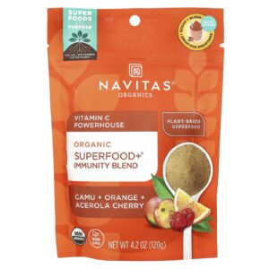 Navitas Organics Mistura para Imunidade Organic Superfood+® Vitamina C Powerhouse Camu-Camu + Laranja + Acerola 120 g (42 oz)