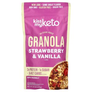 Kiss My Keto Keto Granola Morango e Baunilha 270 g (95 oz)