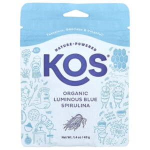 KOS Espirulina Azul Orgânica em Pó 40 g (14 oz)
