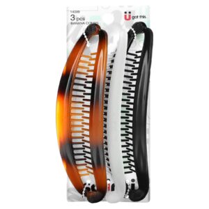 Scunci Prendedores banana cores variadas 3 peças