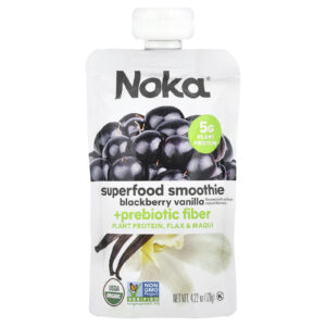 Noka Smoothie de Superalimento + Proteína Vegetal Amora Baunilha 120 g (422 oz)