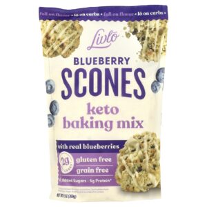 Livlo Scones de Mirtilo Mistura para Cozimento Cetônico com Mirtilo Real 269 g (95 oz)