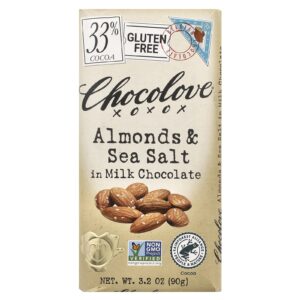 Chocolove Amêndoas e Sal Marinho em Chocolate ao Leite 33% de Cacau 90 g (32 oz)