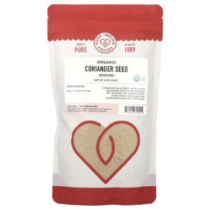 Pure Indian Foods Semente de Coentro Orgânico Moído 226 g (8 oz)