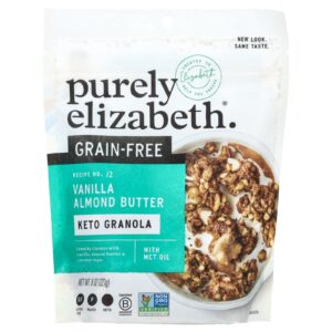 Purely Elizabeth Clusters de Keto Granola Sem Grãos Manteiga de Baunilha e Amêndoa 227 g (8 oz)