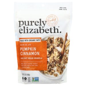 Purely Elizabeth Granola de Grãos Milenares Clusters Salgado-Doces e Crocantes Canela de Abóbora 340 g (12 oz)
