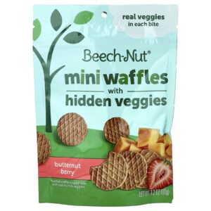 Beech-Nut Mini Waffles com Vegetais Escondidos mais de 12 meses Frutos Silvestres 90 g (32 oz)