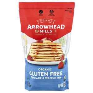 Arrowhead Mills Mistura para Waffle e Panqueca Orgânicas Sem Glúten 623 g (22 oz)