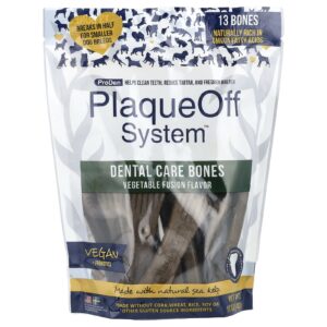 ProDen PlaqueOff System™ Bones para Higiene Dental Para Cães Fusão de Vegetais 13 Bones 482 g (17 oz)