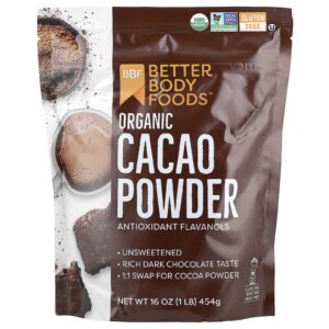 BetterBody Foods Cacau em Pó Orgânico 454 g (16 oz)