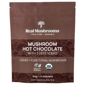 Real Mushrooms Chocolate Quente com Cogumelo com 5 Defenders® 240 g