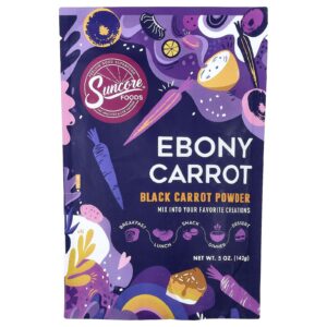 Suncore Foods Ebony Carrot Cenoura Preta em Pó 142 g (5 oz)