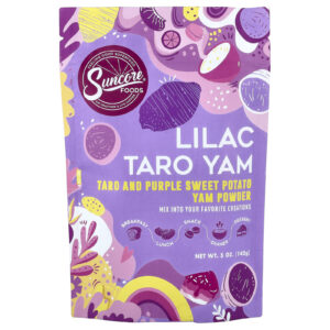 Suncore Foods Lilac Taro Inhame Inhame e Batata-Doce Roxa em Pó 142 g (5 oz)