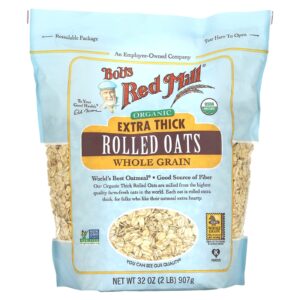 Bobs Red Mill Aveia Orgânica em Flocos Extragrossos Integral 907 g (32 oz)