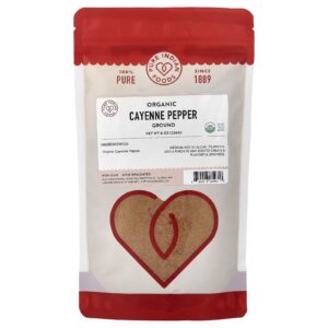 Pure Indian Foods Pimenta Caiena Orgânica Moída 226 g (8 oz)