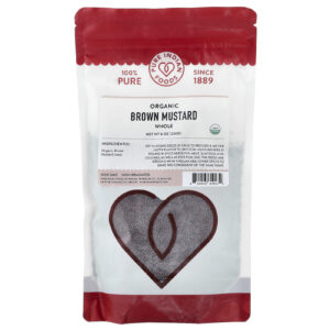 Pure Indian Foods Mostarda Marrom Orgânica Inteira 226 g (8 oz)